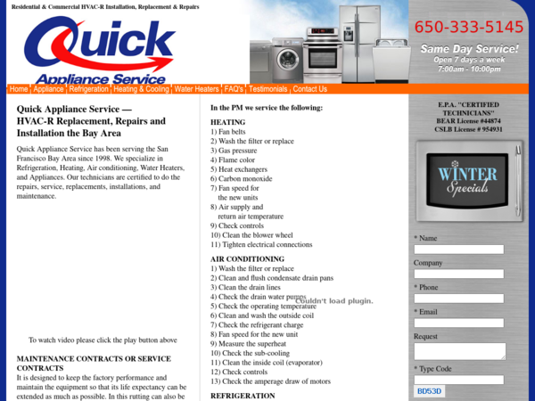 Quick Appliance Service