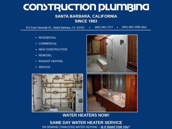 Construction Plumbing