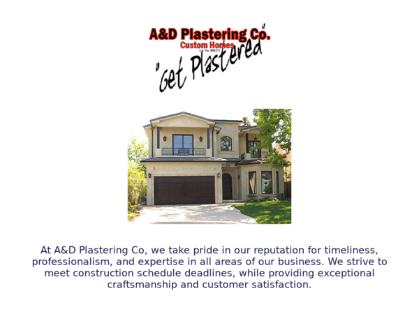A & D Plastering