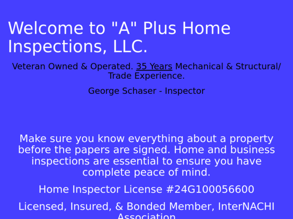 A Plus Home Inspection