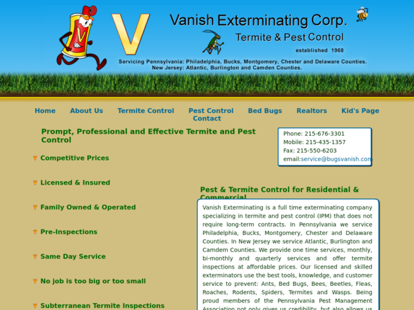 Vanish Exterminating Corporation