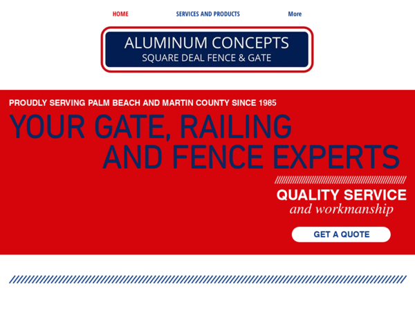 Aluminum Concepts Square Deal Fence & Gate in Palm Beach County