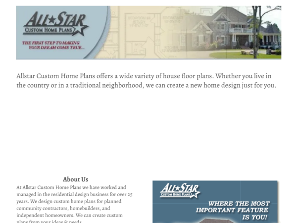 Allstar Custom Home Plans LLC