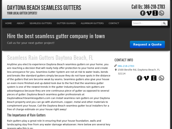 Daytona Beach Seamless Gutters