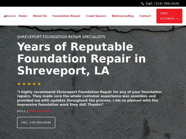 Shreveport Foundation Repair Specialists
