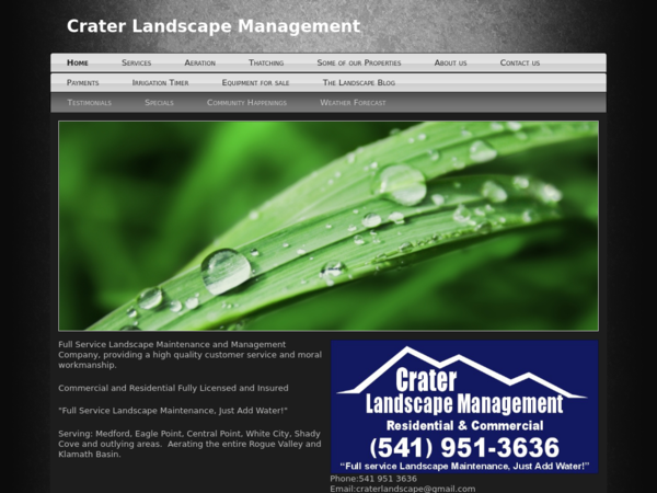Crater Landscape & Aeration