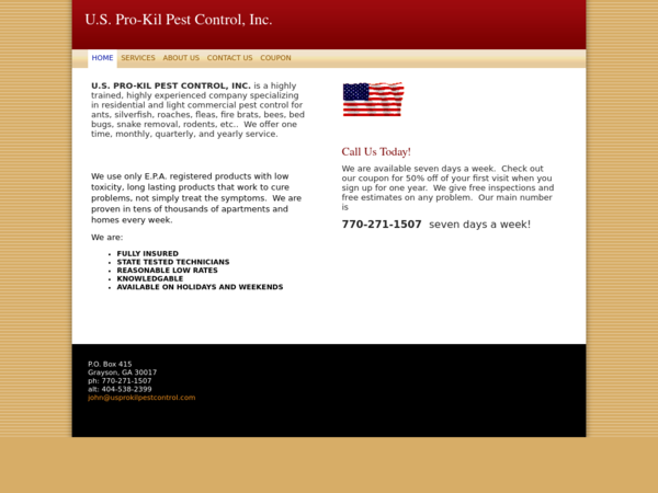 US Pro-Kil Pest Control Inc