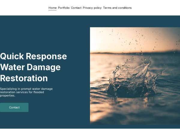Quick Response Water Damage Restoration