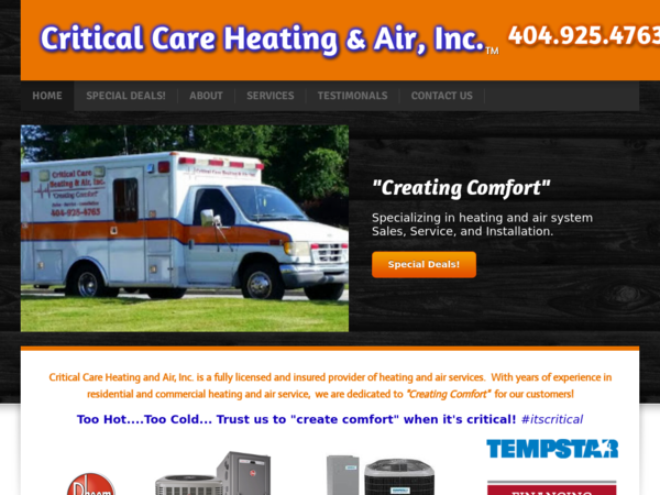 Critical Care Heating and Air