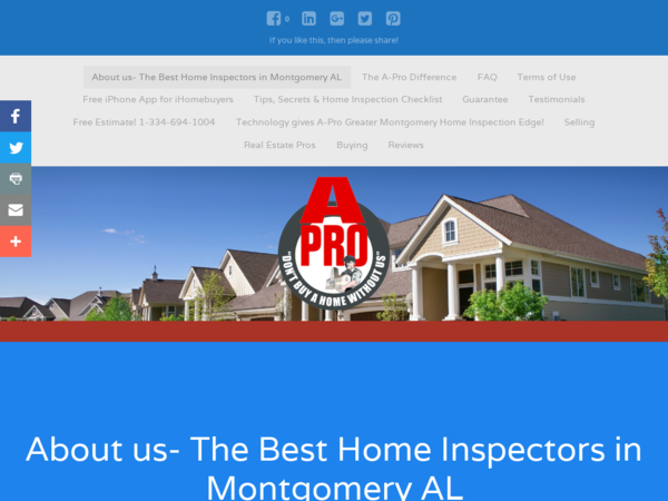 A-Pro Home Inspection Montgomery AL