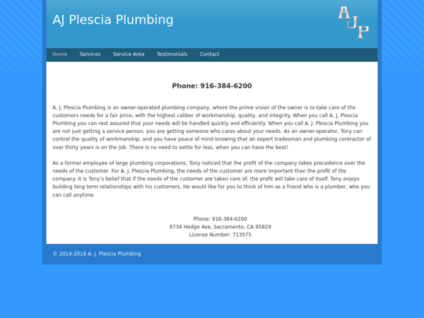 A.J. Plescia Plumbing