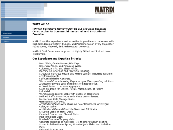 Matrix Concrete Construction