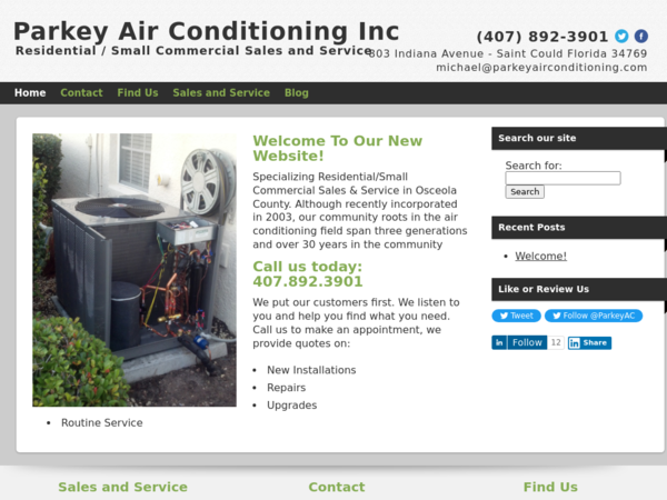 Parkey Air Conditioning Inc