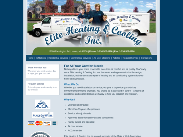 Elite Heating & Cooling Inc