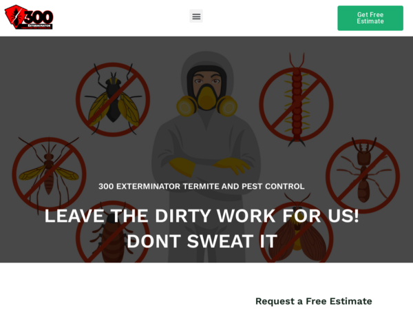 300 Exterminator Termite AND Pest Control