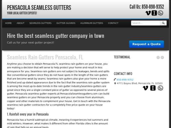 Pensacola Seamless Gutters