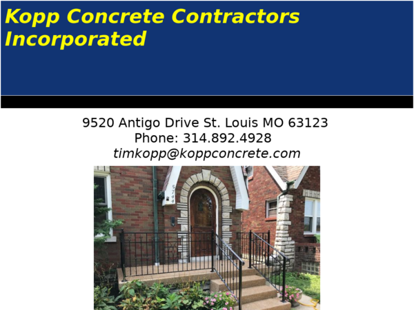 M L Kopp Concrete Contractor Inc