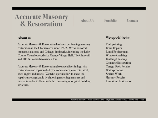 Accurate Masonry & Restoration