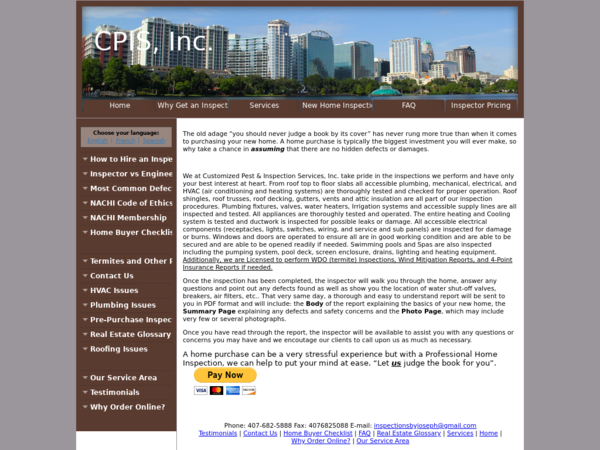 Customized Pest & Inspection Services