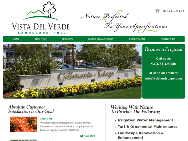 Vista Del Verde Landscape Inc