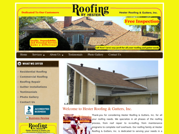 Hester Roofing & Gutters Inc