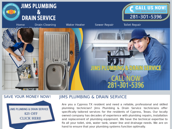 Jims Plumbing & Drain Service Cypress