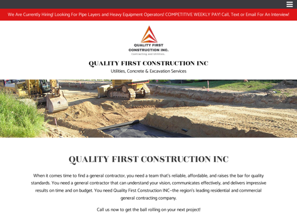Quality First Construction INC