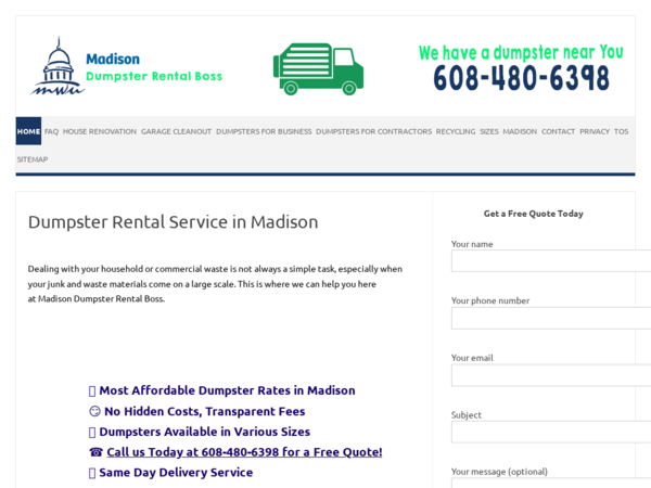 Action Dumpster Rental Madison