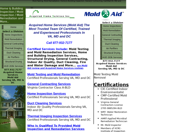 Mold Testing and Removal Va