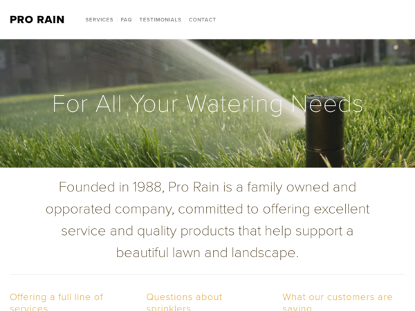 Pro Rain Irrigation