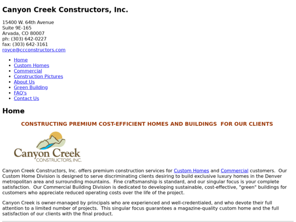 Canyon Creek Constructors