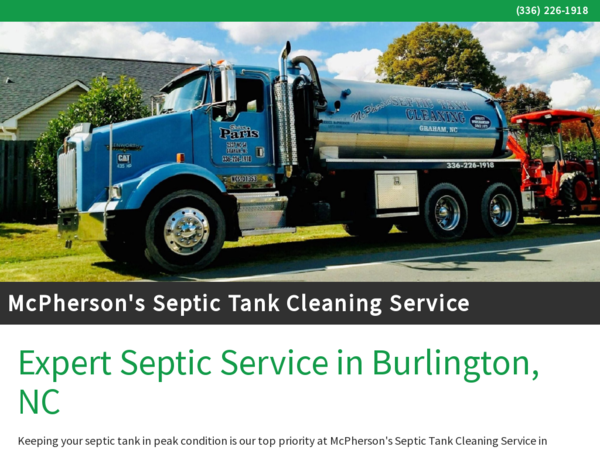 Mc Pherson Septic Tank Systems