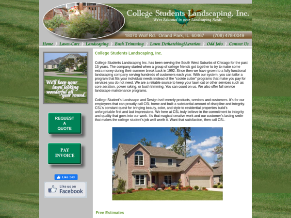 College Students Landscaping