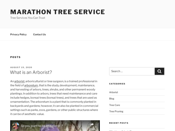 Marathon Tree Service Inc