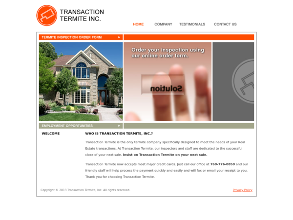 Transaction Termite Inc