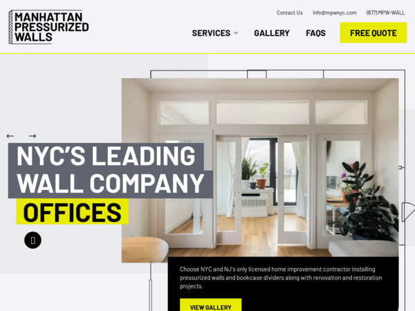 Manhattan Pressurized Walls by MP Walls Inc