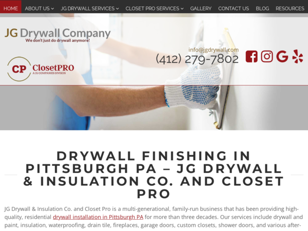 JG Drywall & Insulation Co. and Closet Pro