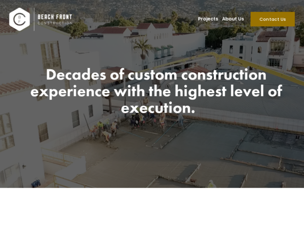 Beach Front Construction