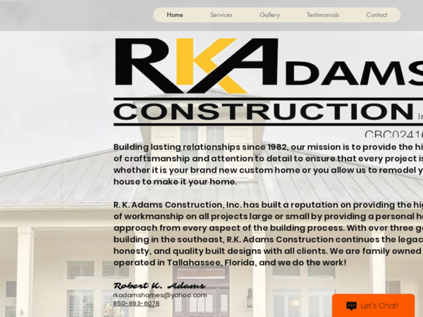 R K Adams Construction Inc