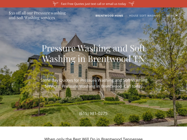 Pressure Washing and Soft Washing in Brentwood TN